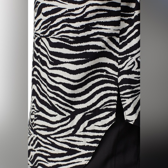 DEREK LAM 10 CROSBY Kosma Zebra Print Button Down Shirt - Crepe - EUC - Picture 8 of 15